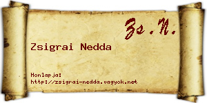 Zsigrai Nedda névjegykártya